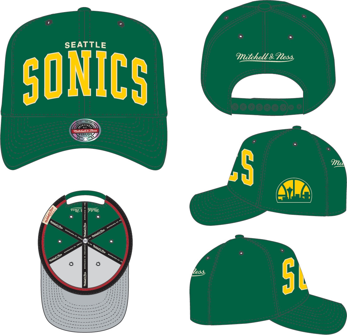 M&N Seattle Supersonics The Champ Redline Snapback