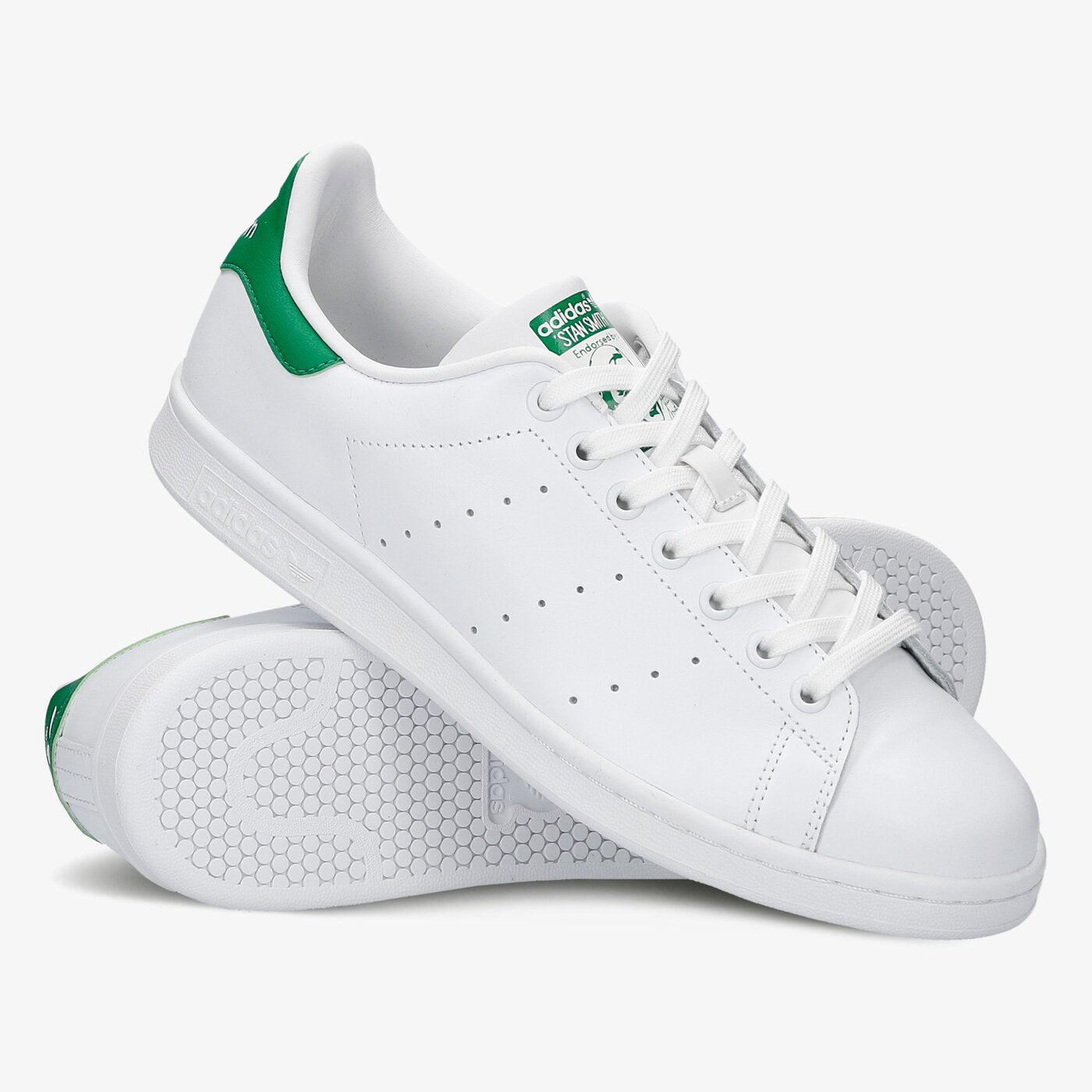 Stan Smith White w Green Mens-Adidas