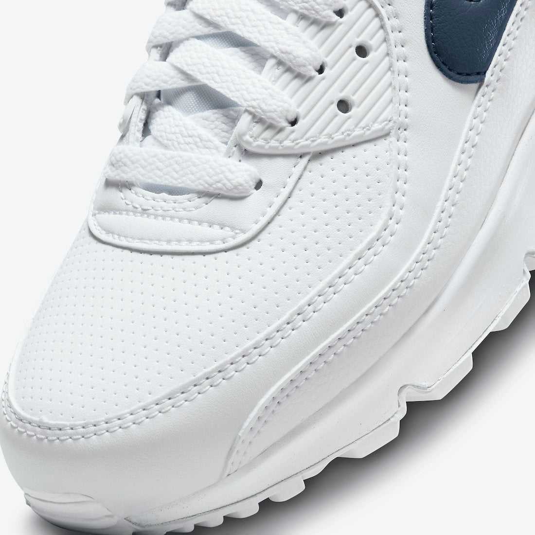 Womens Nike Air Max 90 white/thunder blue-green noise